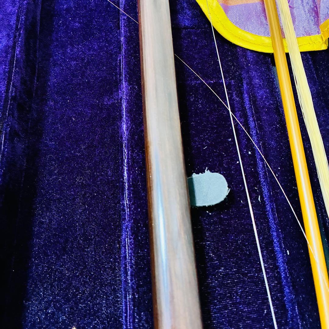 二胡　紅木　古月琴坊　ER-500 金属軸糸巻き　真鍮　ニシキヘビ皮　ケース付