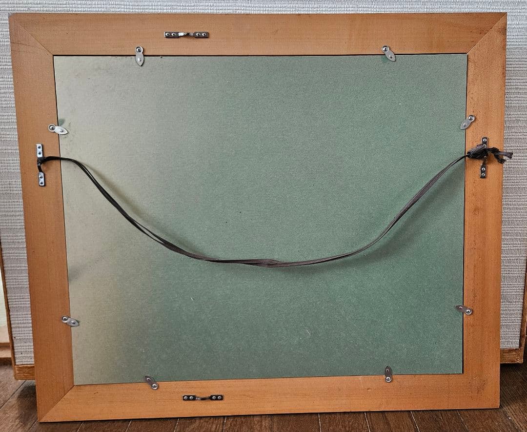 まーちゃん　　　塩原拓治　絵画　　桃の花咲く鹿島槍