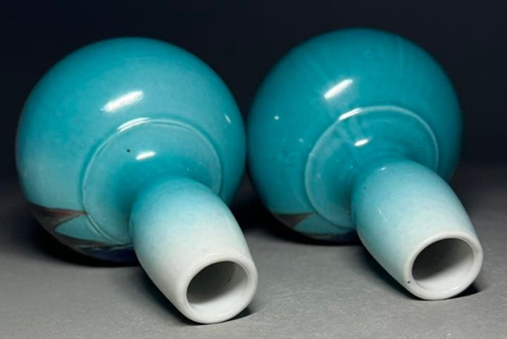 【エビス】酒器 徳利 九谷焼 浅蔵五十吉 名家 美しい釉景 御銚子 骨董 瓢形