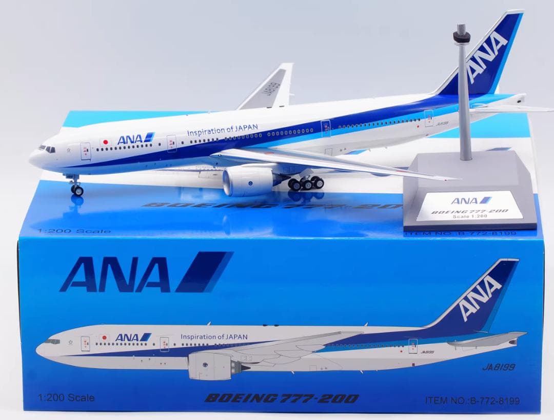 ト*ー様 【新品・即納】ANA Boeing 777-200 1/200 JA8