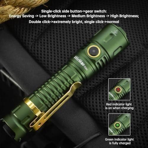 Wurkkos TD04 懐中電灯 ledライト強力3000ルーメンタクティカA