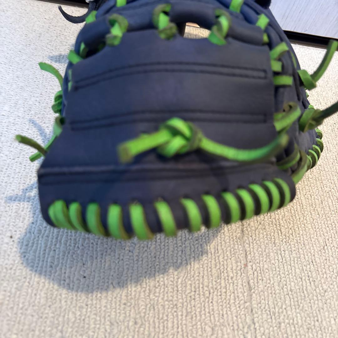 ZETT 軟式一般キャッチャーミット　ネイビー/グリーン　古田敦也モデル