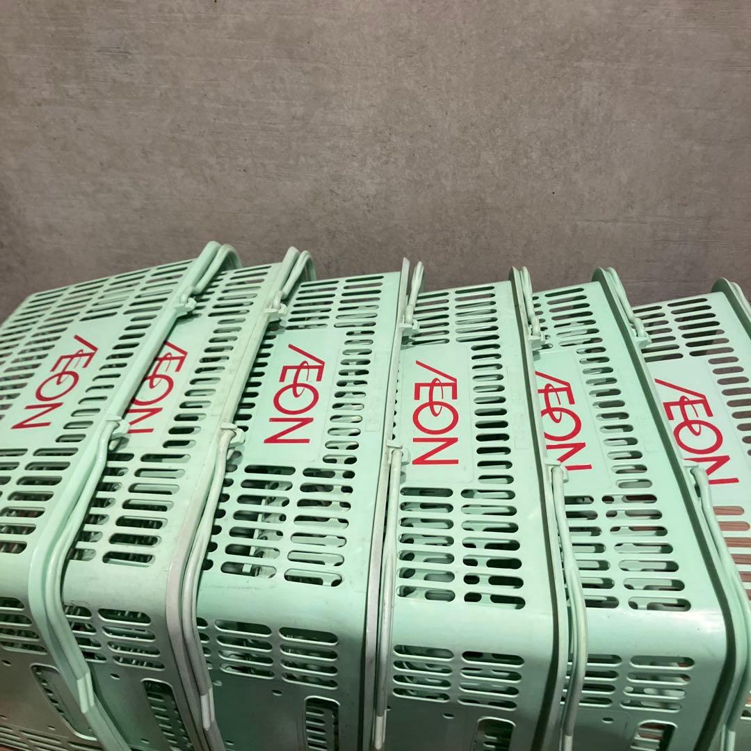 チ*公様 昭和レトロ　イオン　9個　買い物かご　レトロポップ　収納　かご　店舗