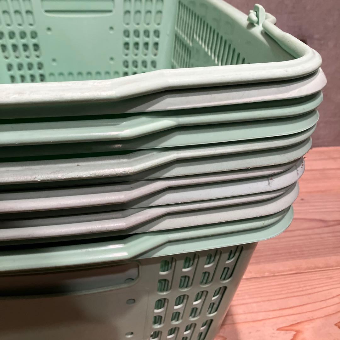 チ*公様 昭和レトロ　イオン　9個　買い物かご　レトロポップ　収納　かご　店舗