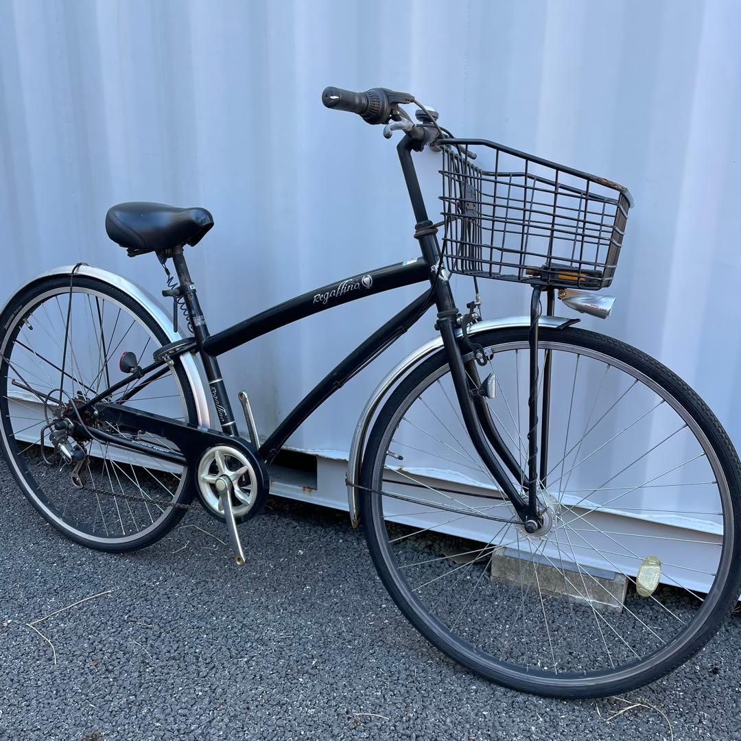 【都内/千葉引取】街乗り用自転車 27インチ カゴ/鍵/オートライト/6段変速付