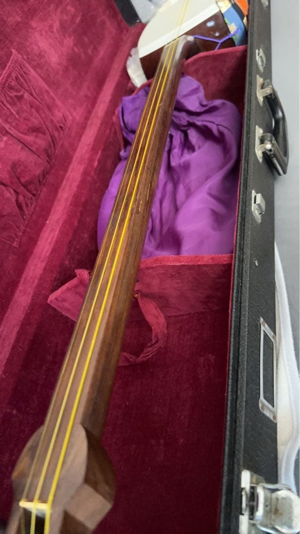 三味線本体 ケース付き　中棹　地唄