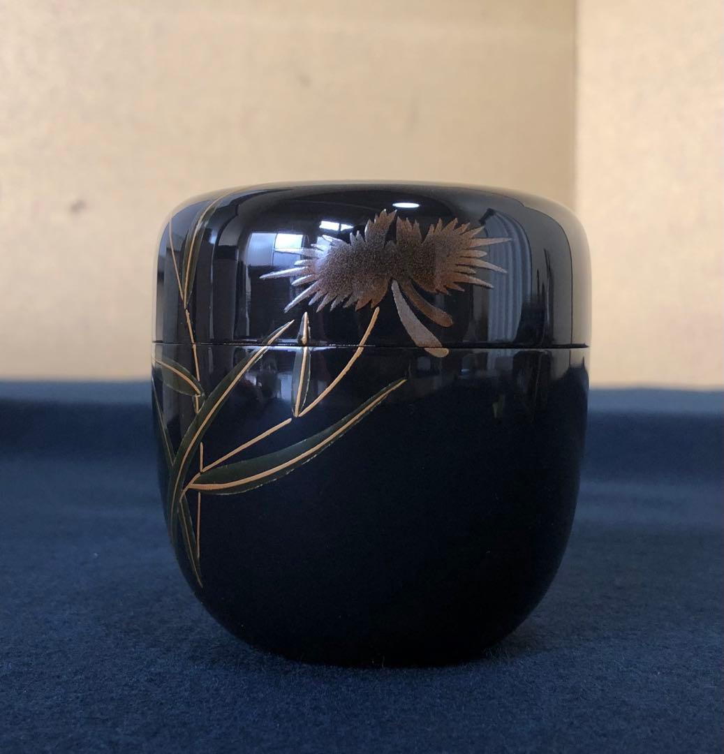 《R》茶道具 鷺草 大棗 長谷川祐斎 共箱 元箱　260109き2