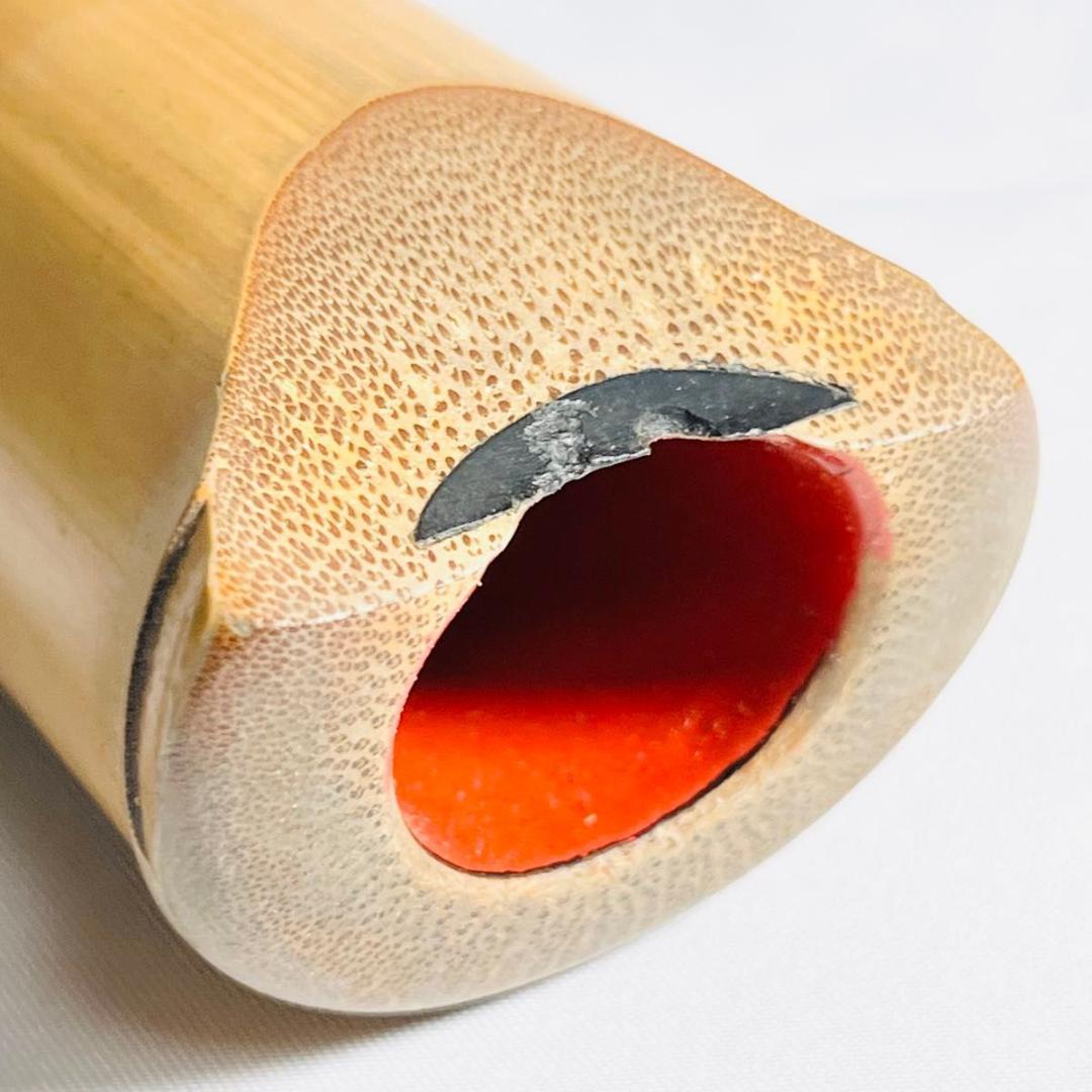 尺八　虎正印　都山流　歌口丸型　銀巻　54.5cm　約1尺8寸　2継　和楽器