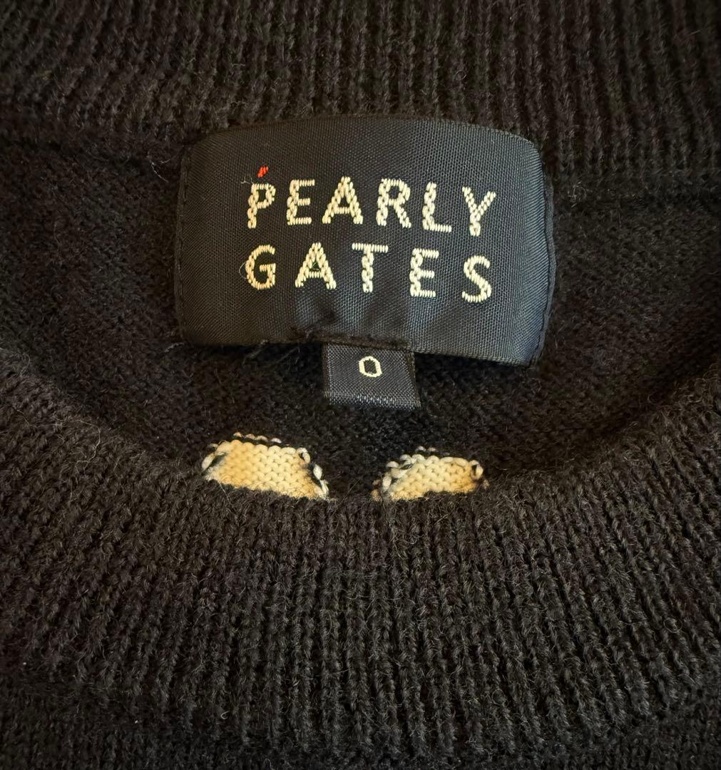 【超美品】PEARLYGATESセーター ネイビー×白 ウール100% 星条旗