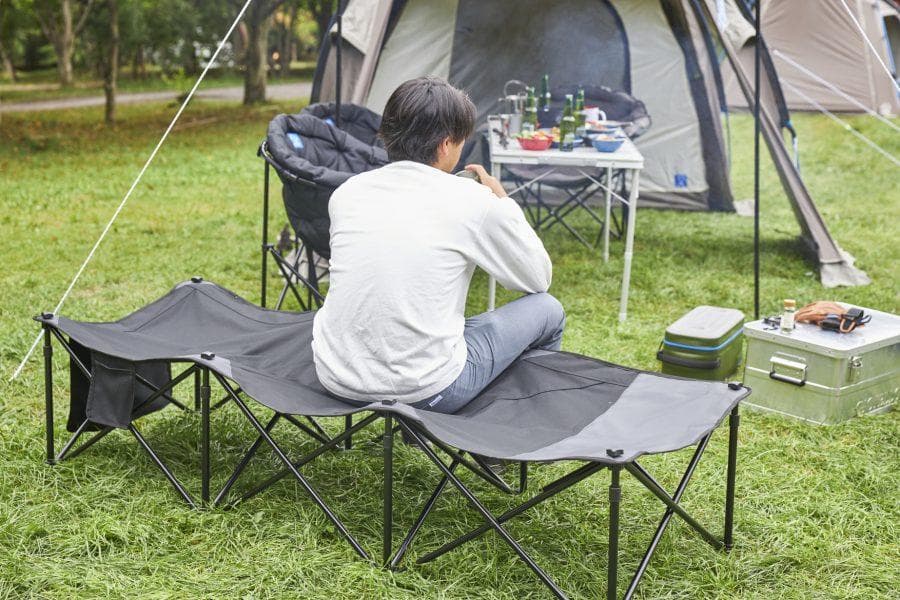 未使用■ホールアース■ダディー コット チェアーベット 万能チェア ブラック