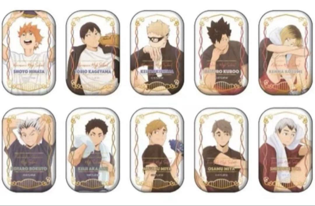 ハイキュー クールダウン スクエア缶バッジ