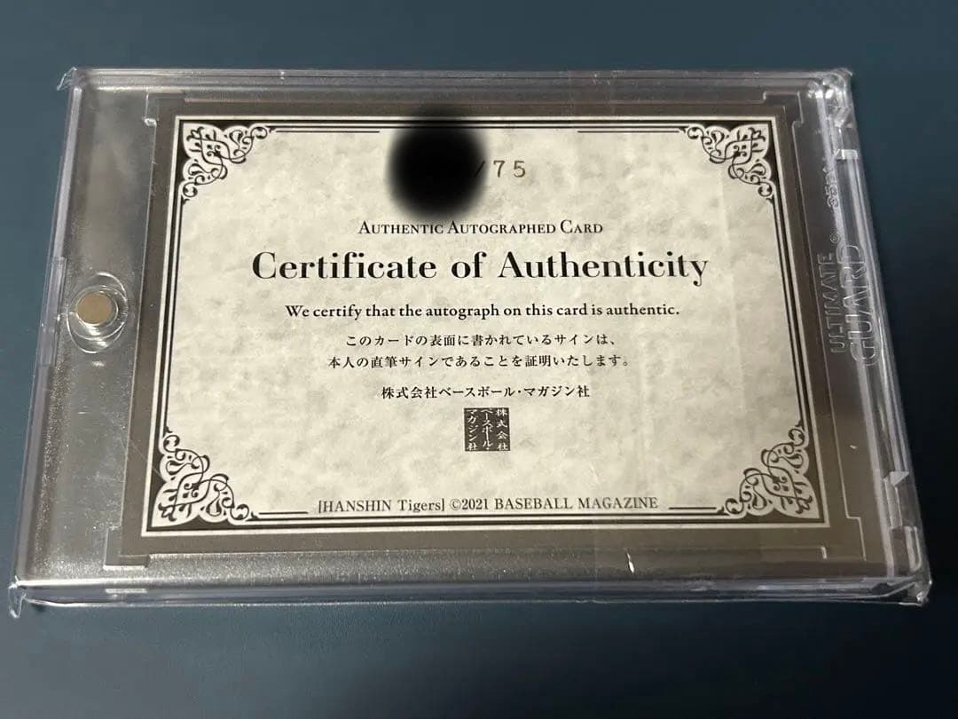 BBM 伊藤将司75枚限定直筆サインカード