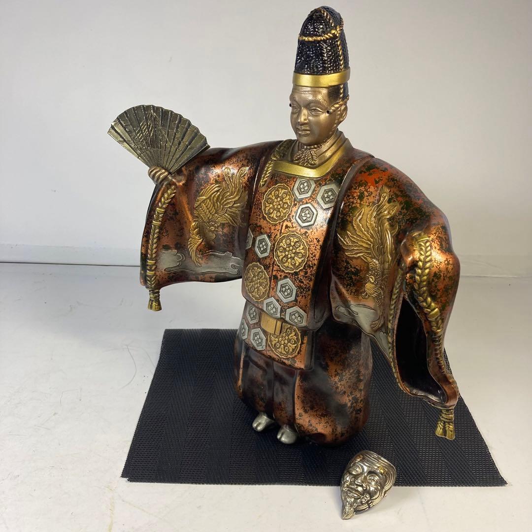 重厚な鋳物　『翁像』