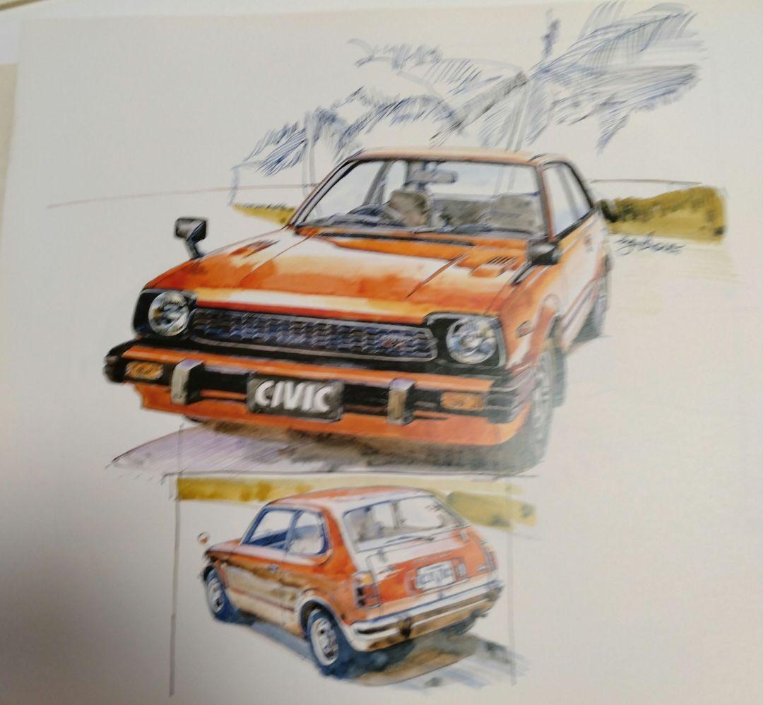 絵画 BOW COVER ILLUSTRATIONS CAR MAGAZINE