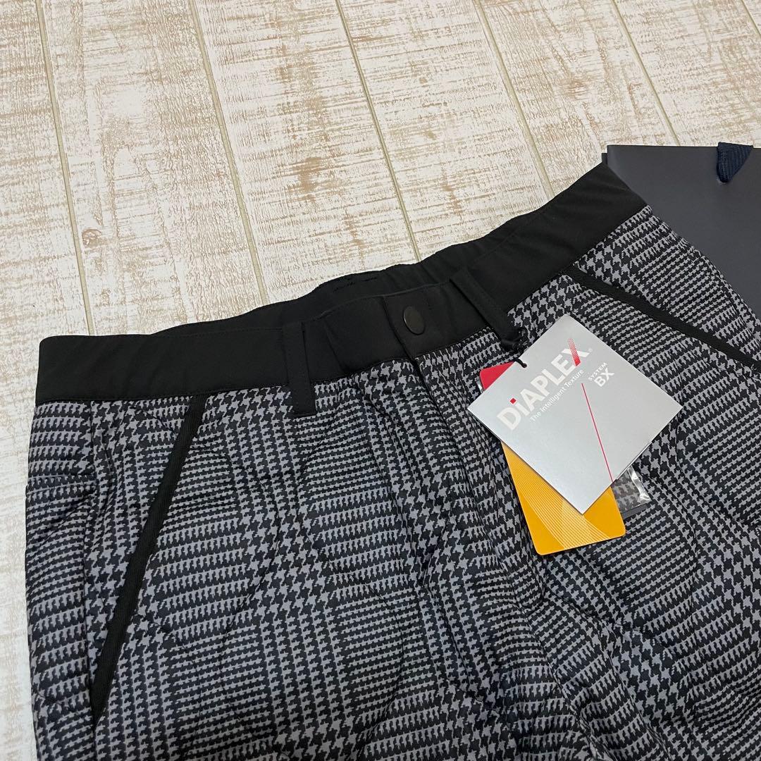 新品 パーリーゲイツ ロングパンツ 中綿 チェック ブラック Mサイズ（4）