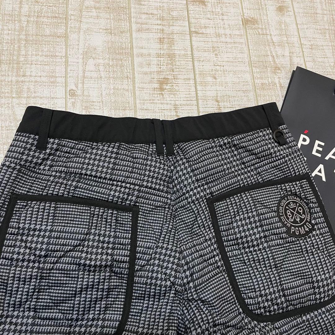 新品 パーリーゲイツ ロングパンツ 中綿 チェック ブラック Mサイズ（4）