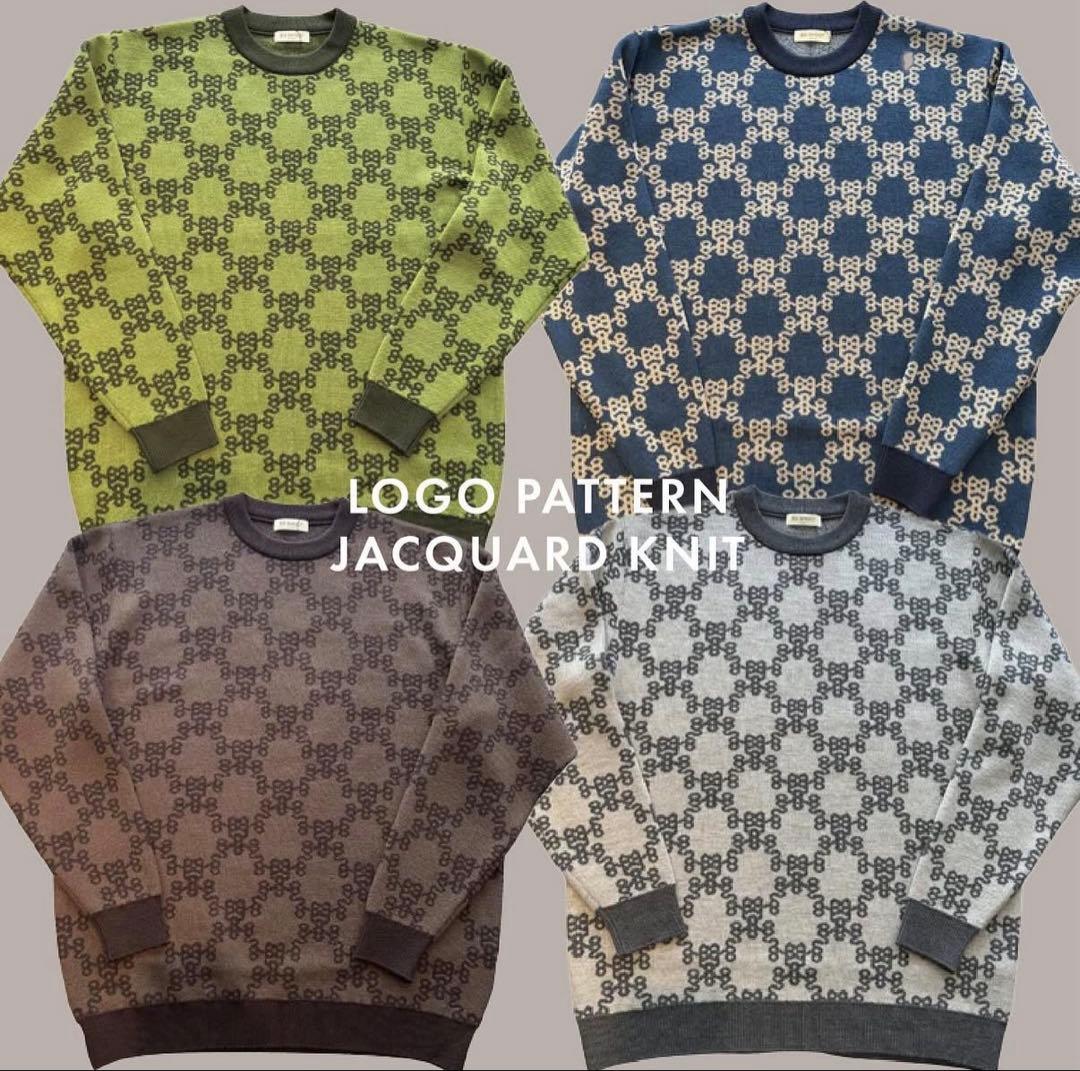 kk.hhさん専用新品未使用8G SHOOT ロゴパターンジャカードニット