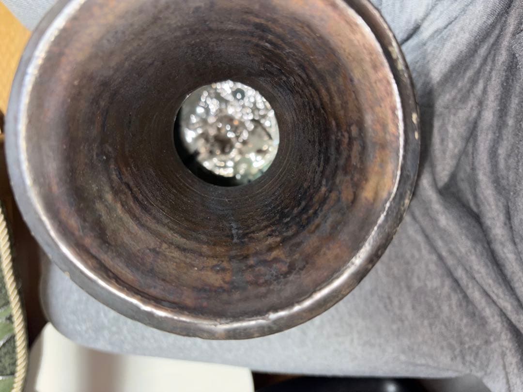 魯山人　銀花瓶