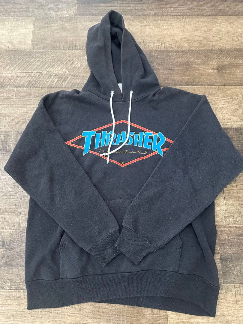 当時物 THRASHER スラッシャー パーカー L 90s ヘインズボディ