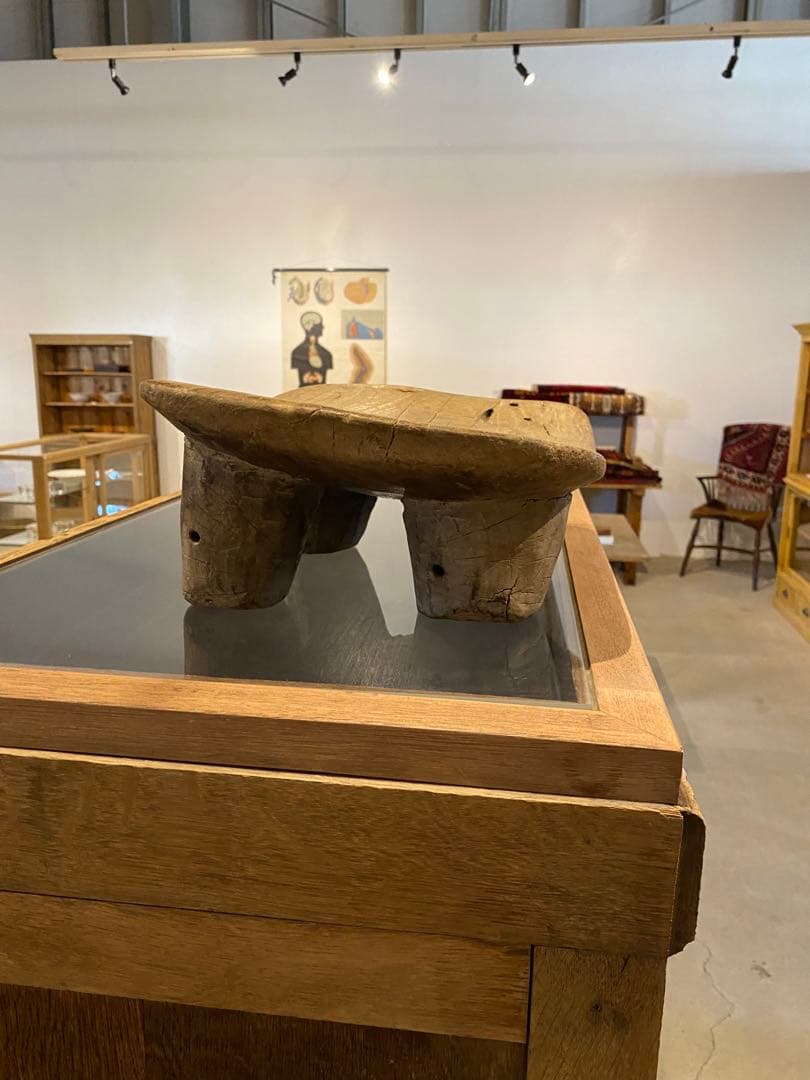 アンティーク　アフリカ　スツール　木製