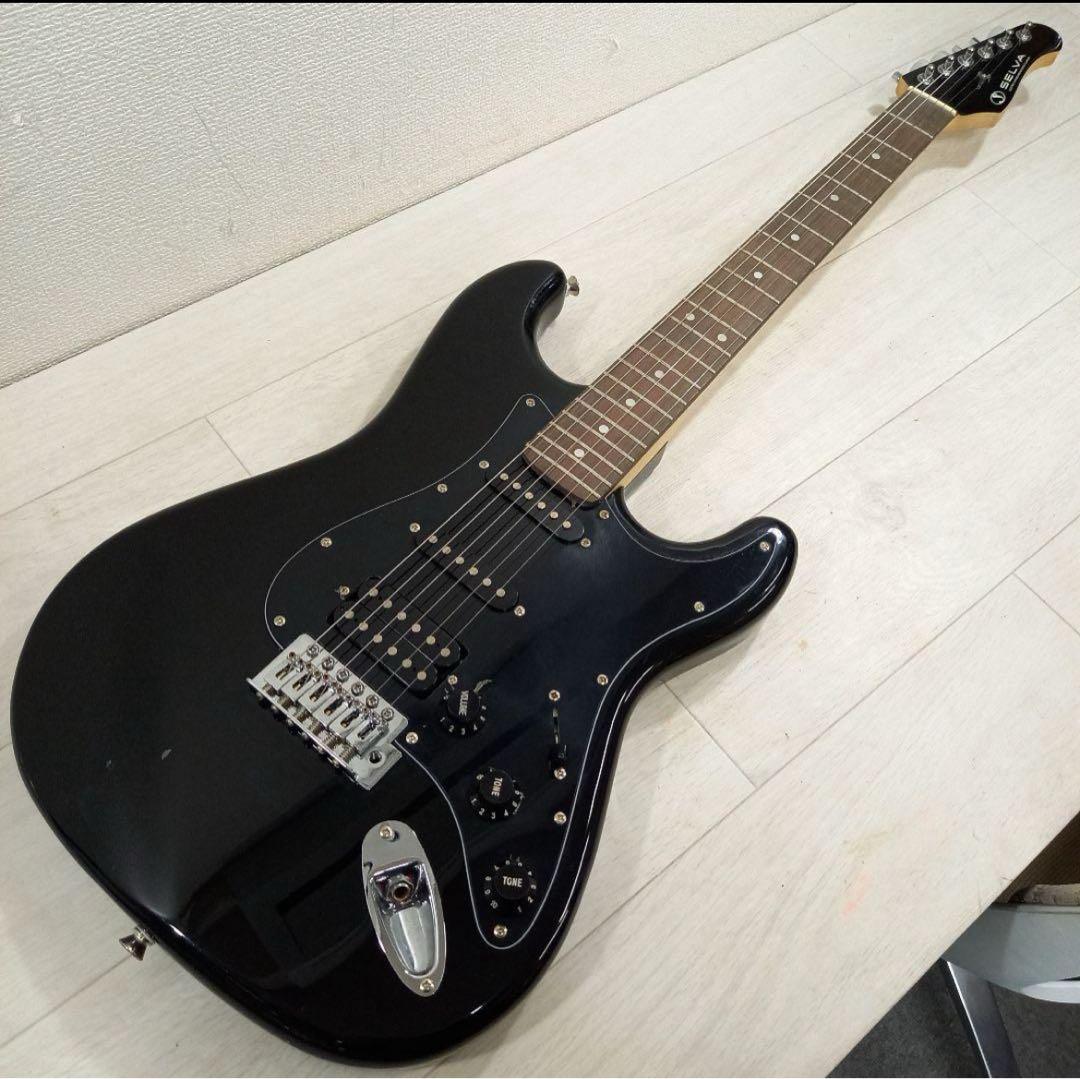 SELVA ストラトキャスター ブラック 黒 SSH セルバ ミニギターアンプ