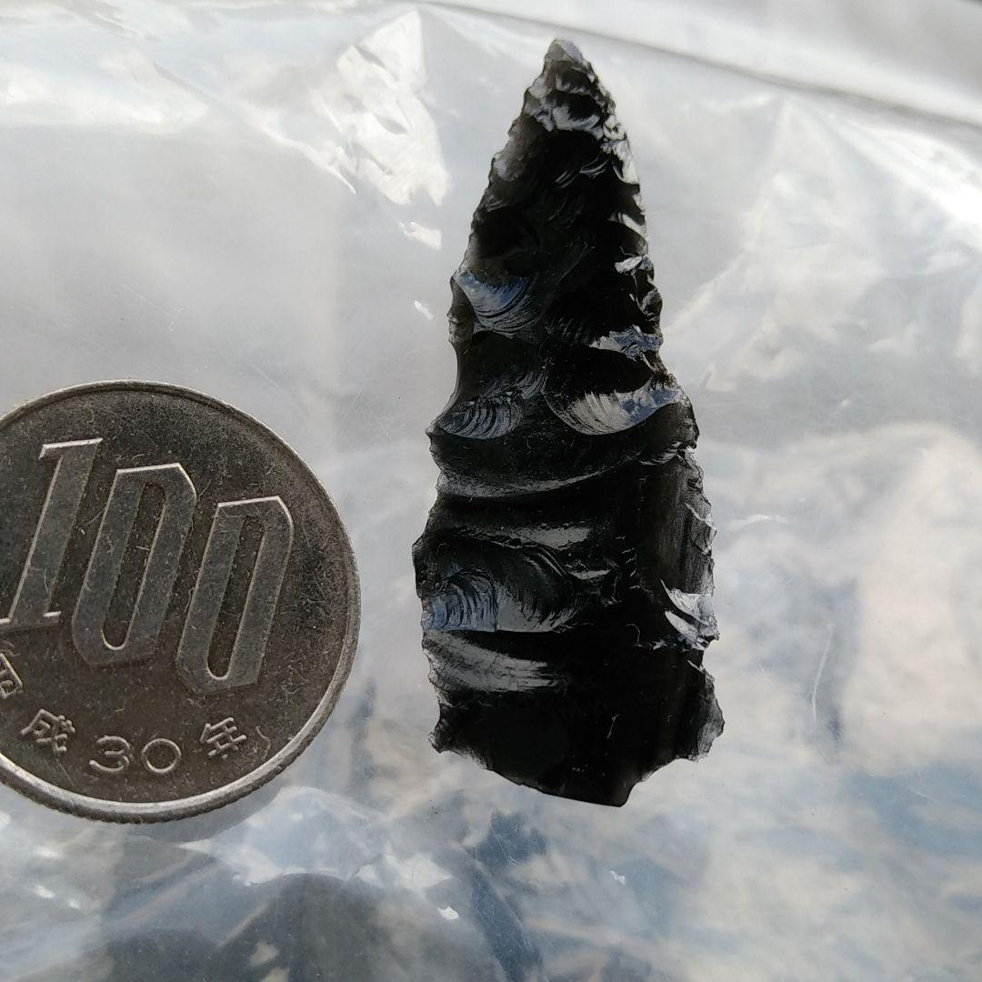 縄文ナイフ　模写　石器　黒曜石サンプル　　222