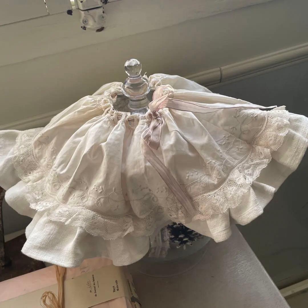 フランスアンティーク　ランプシェードシルクカバー