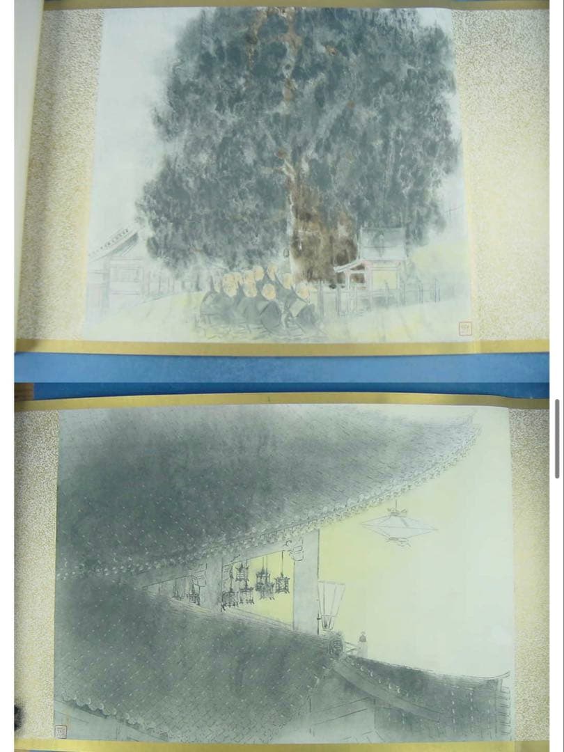 【前田青邨 絵巻お水取 限定200】定価50万円 原寸復刻のお宝！昭和50年