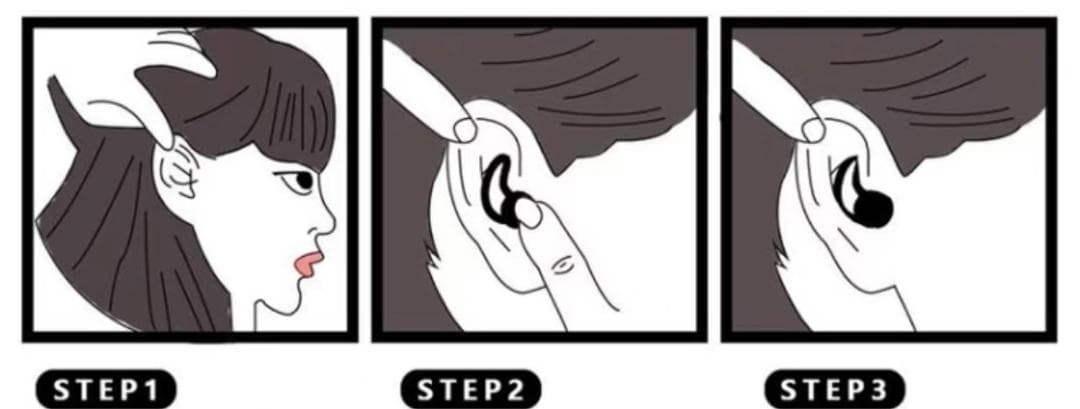 黒　シリコン 耳栓　ケース付 遮音 聴覚保護 いびき 3層 快眠　安眠 　清潔