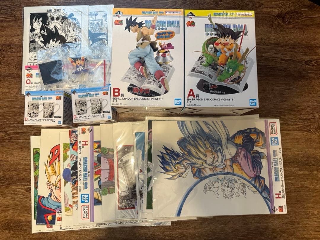 一番くじ ドラゴンボール 40th A賞 B賞クリアポスターファイルマグカップ