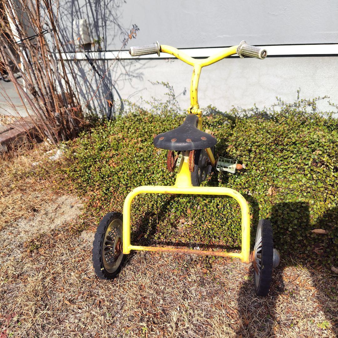 当時物 三輪車 昭和レトロ シャビー アンティーク 観賞用