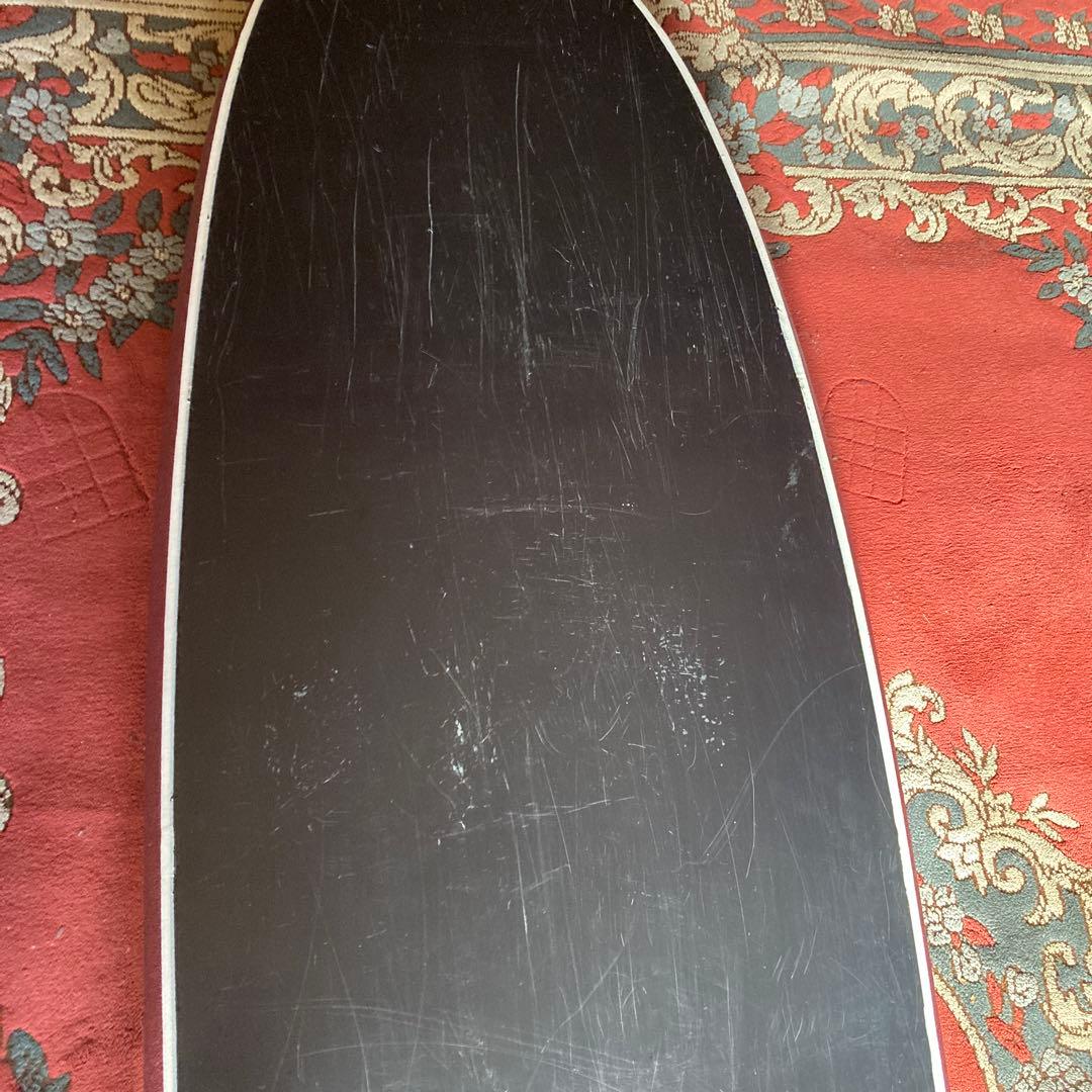 DRAGのスポンジボード8.0パープル ロングボード バットロゴ　シングルフィン