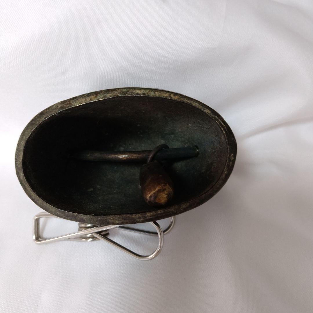 寺院　仏鈴　青銅　ミャンマー　アンティーク　牛　カウベル