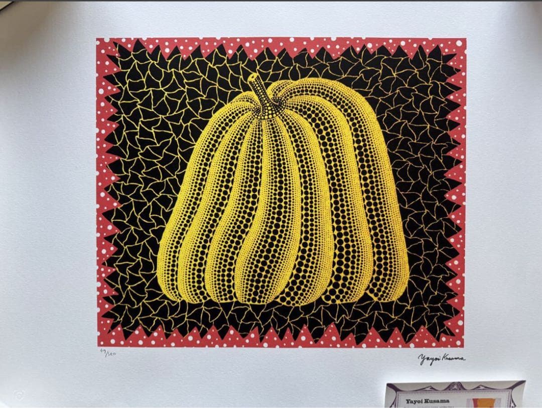 草間彌生　パンプキン　リトグラフ　シリアルナンバー入り