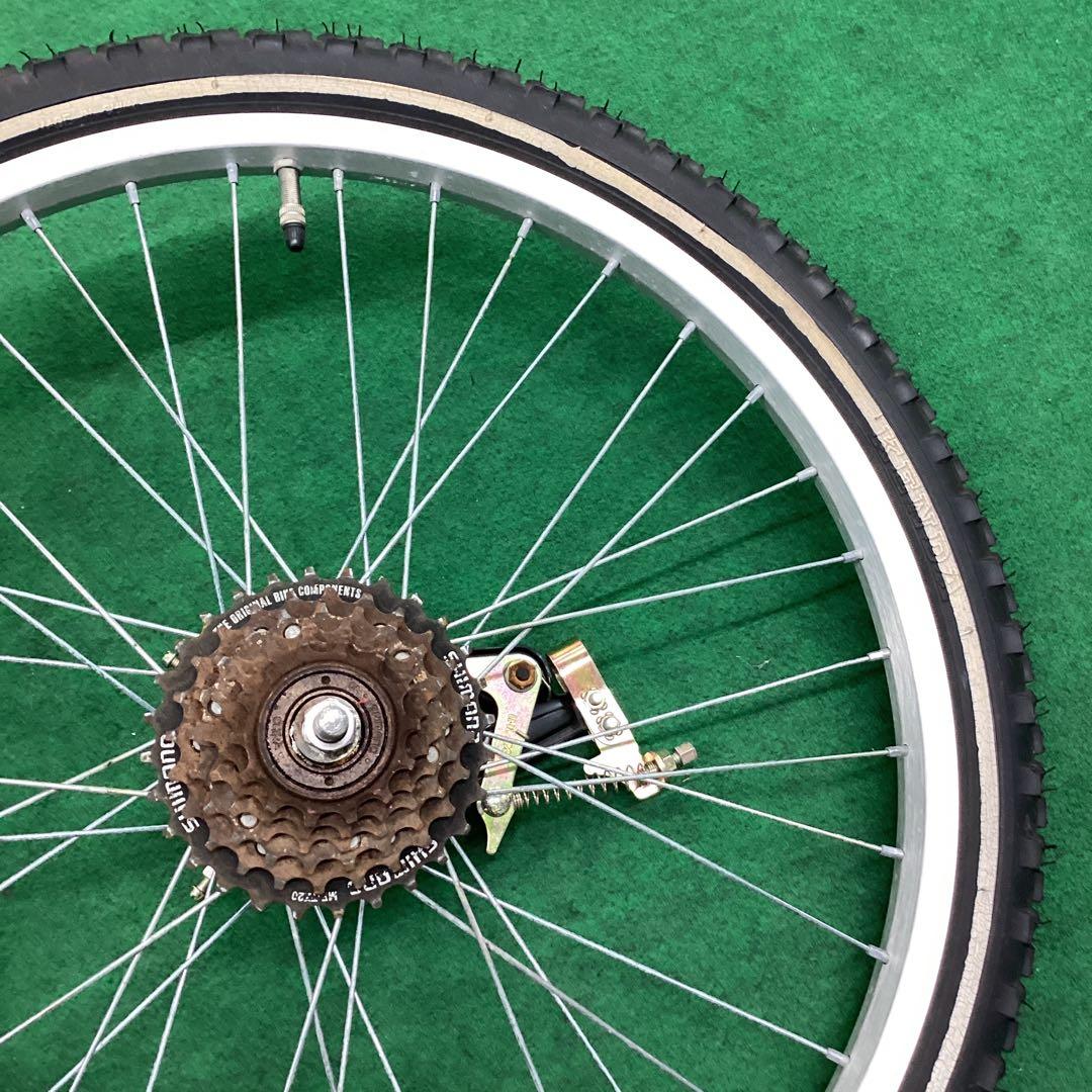 アルミリム　後輪　22x1.75 タイヤ付 外装6段 22インチ　バンドブレーキ