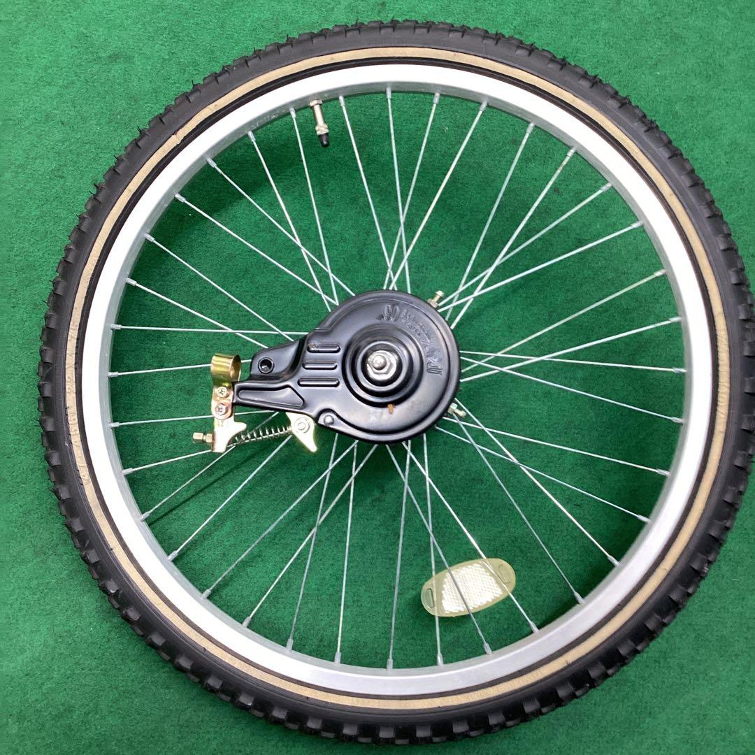 アルミリム　後輪　22x1.75 タイヤ付 外装6段 22インチ　バンドブレーキ