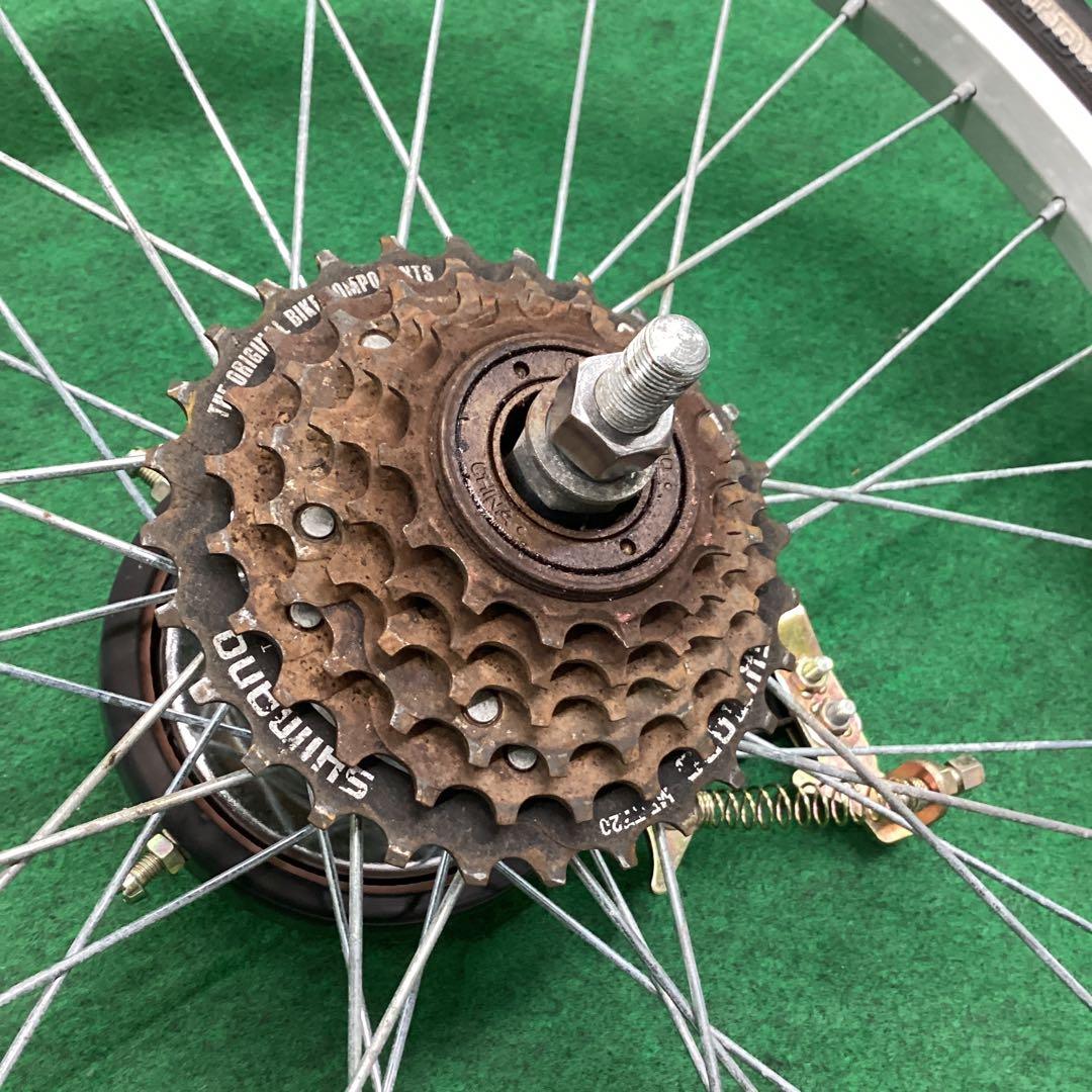 アルミリム　後輪　22x1.75 タイヤ付 外装6段 22インチ　バンドブレーキ