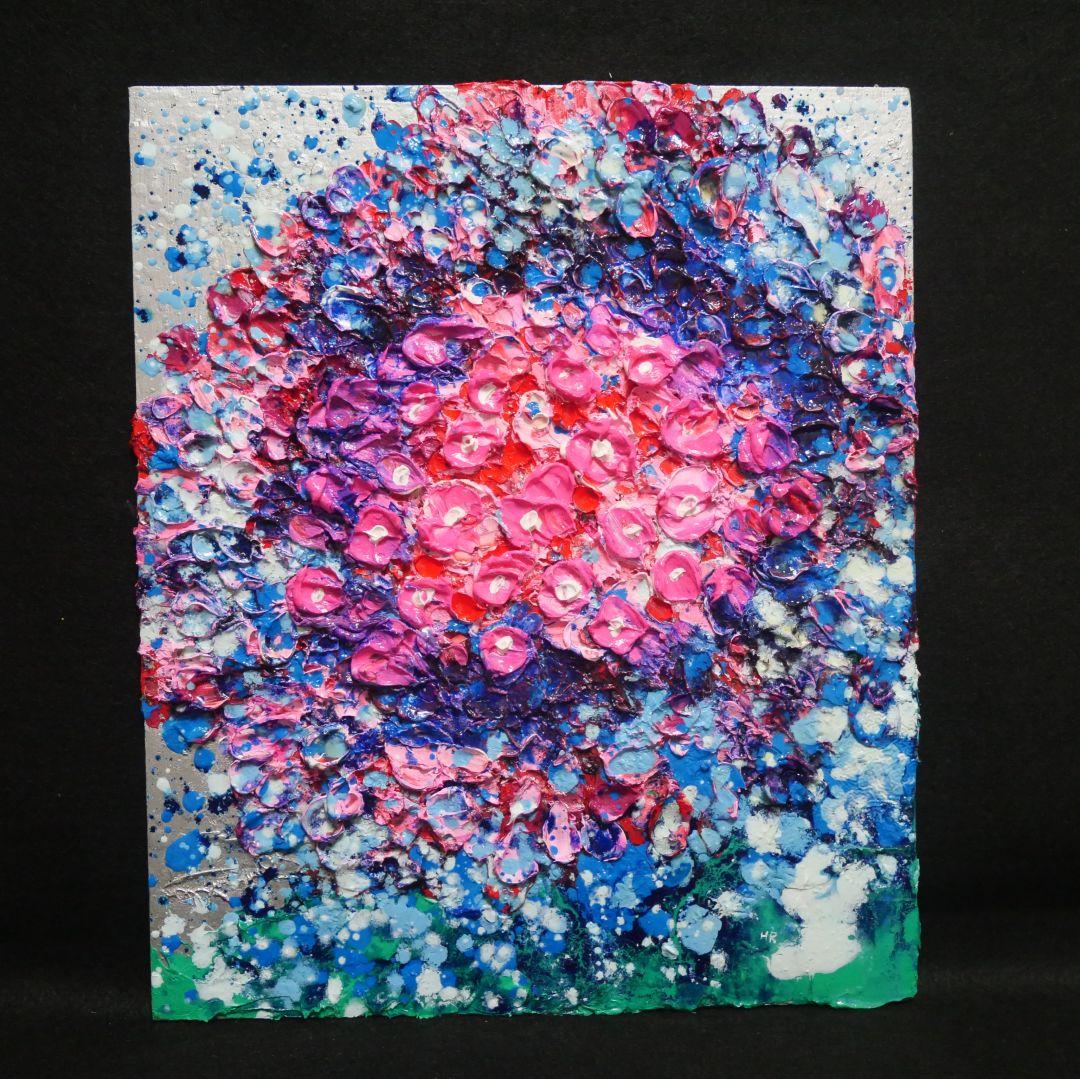 油絵 油彩 油彩画 絵 絵画【梅雨のピンクの雨】