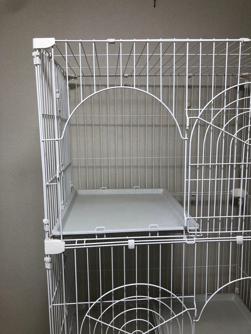 アイリスオーヤマ オリジナルペットケージ 3段 キャスター付 ホワイト