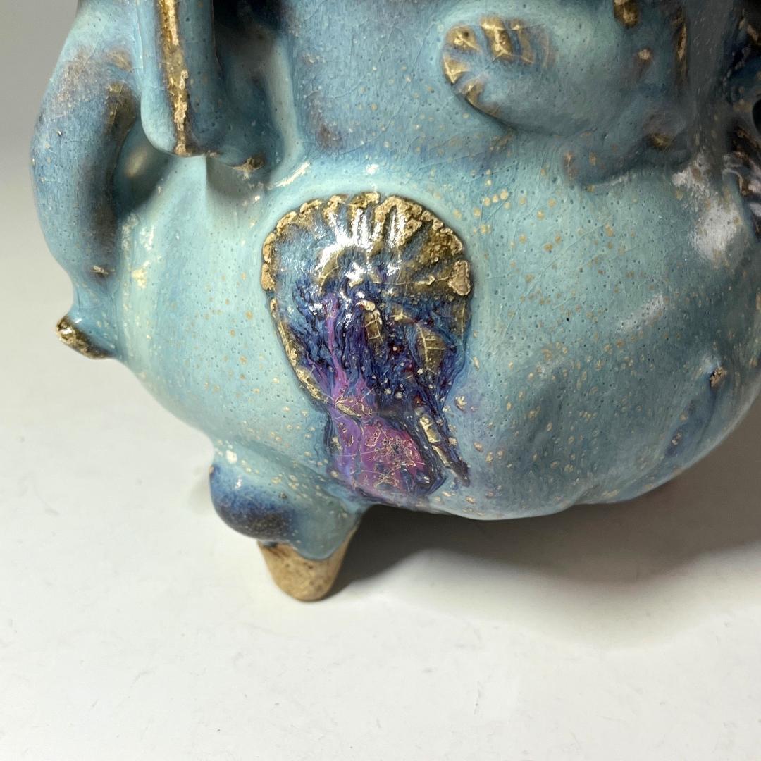 唐物 鈞窯三足香炉 元時代 中国美術 古玩 SN33