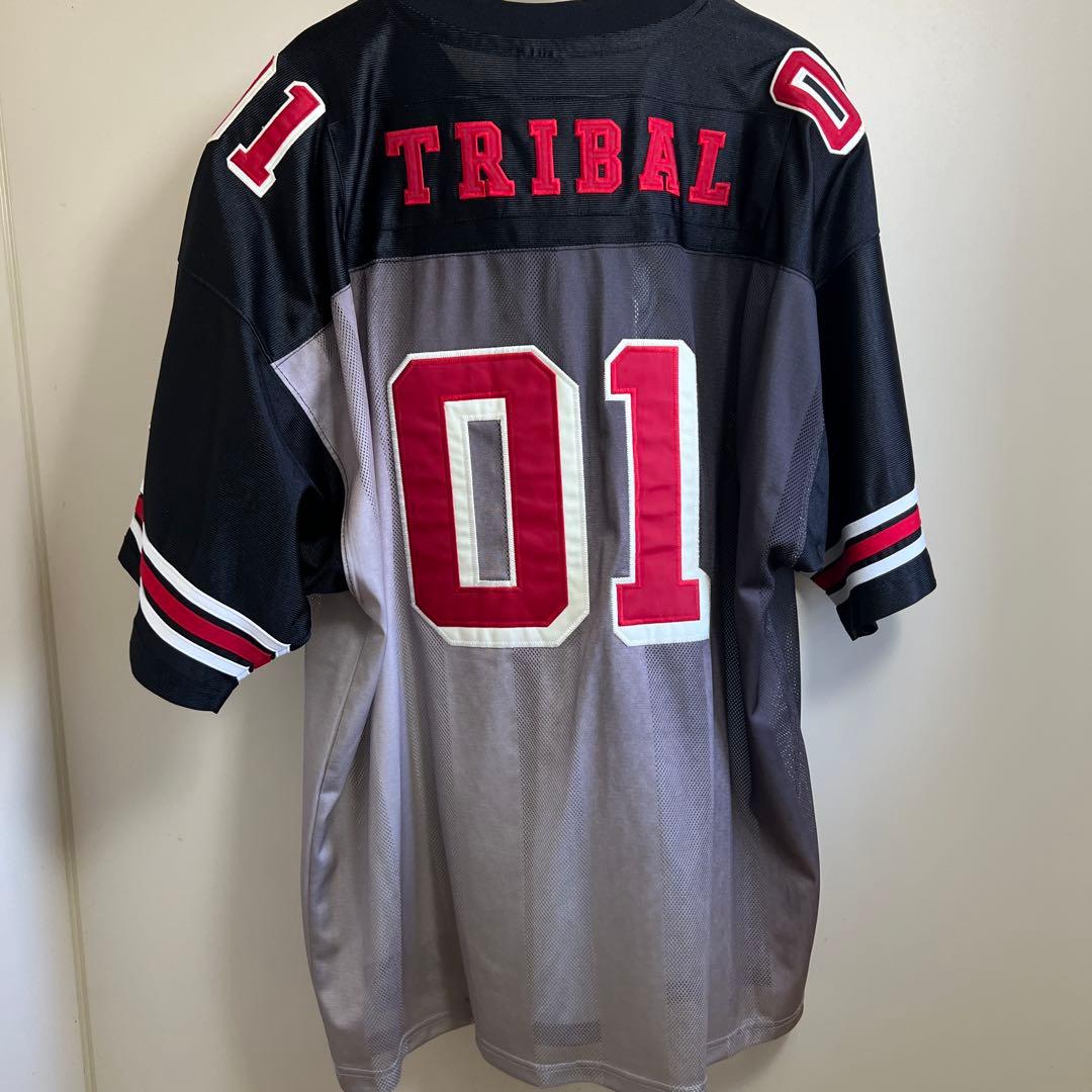 激レア 90s TRIBAL トライバル ゲームシャツ メッシュ 刺繍 XL