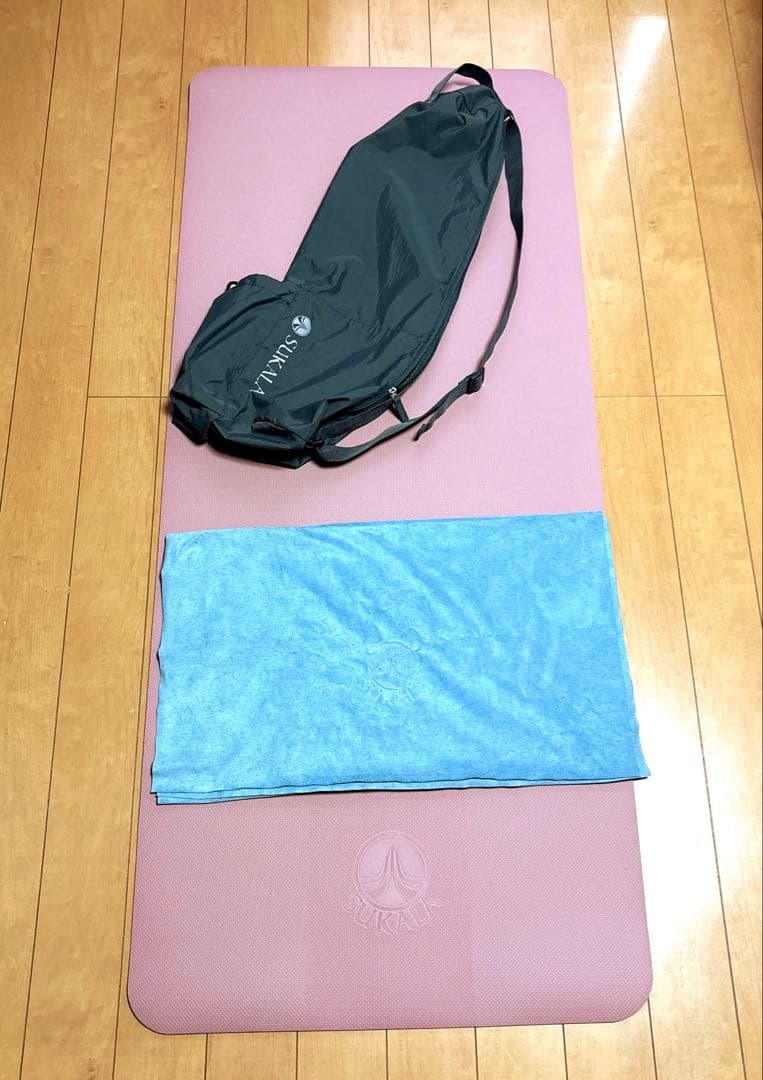 SUKALA ヨガマット Yogi Mat Bag ピンク　ケース、ラグ付き