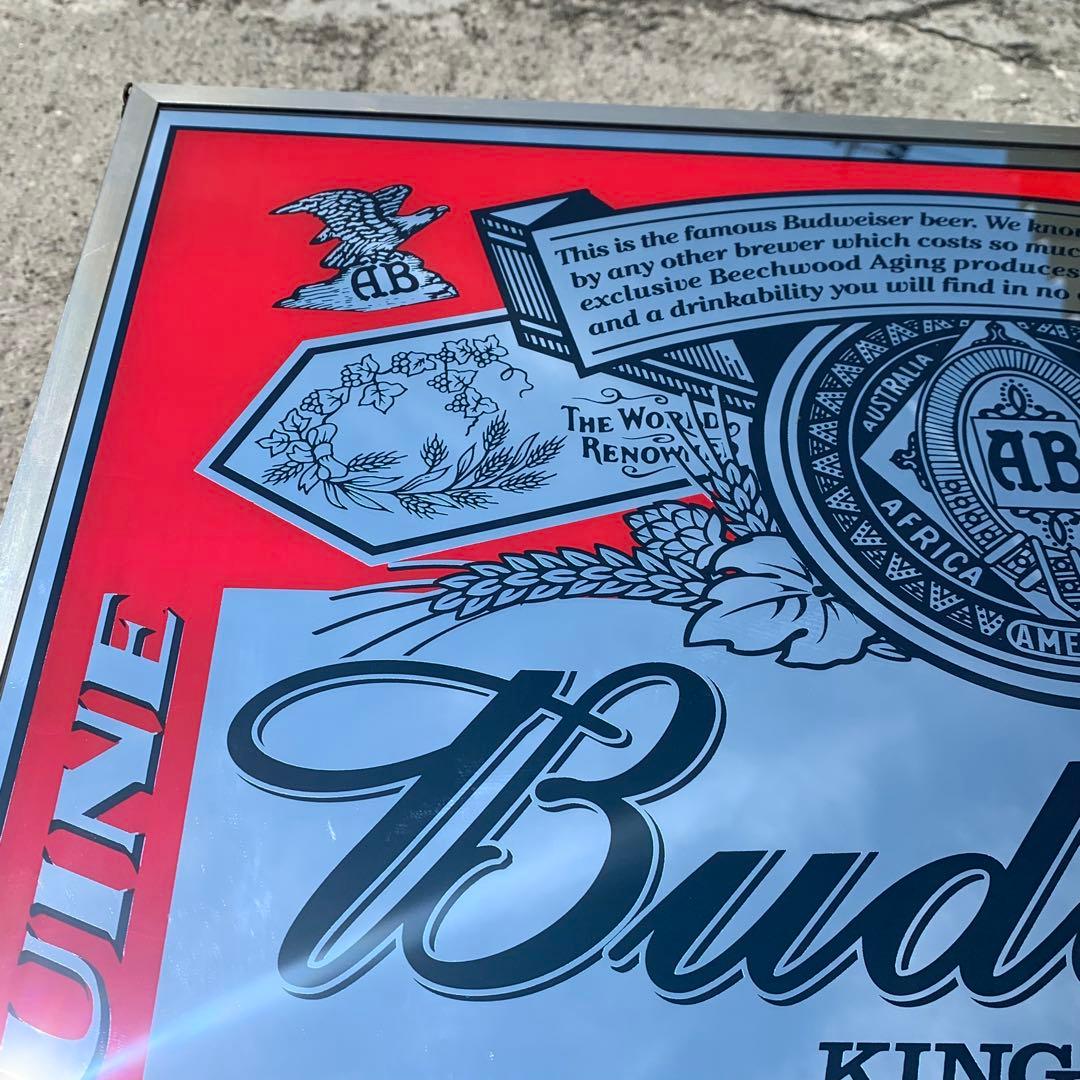 54×46cm　バドワイザー　パブミラー　Budweiser 鏡