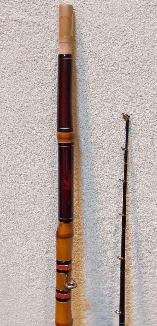 d411093カワハギ 1.98GSIC12袋白銘印セミ鯨穂 根掘糸巻き津軽黒