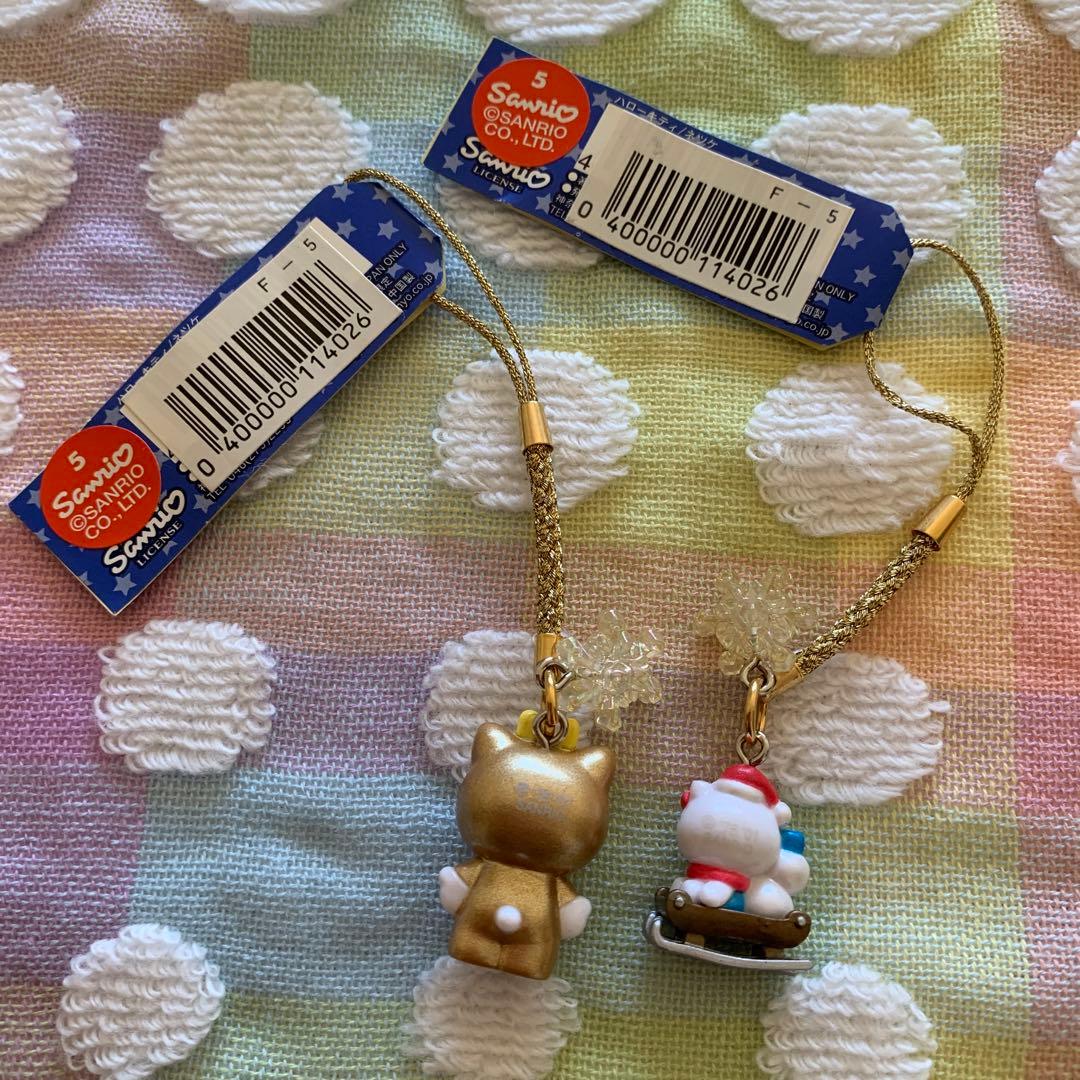 激レア◆ハローキティ　クリスマス限定 根付け　2種類セット　Sanrio