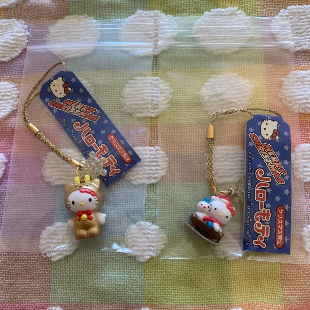 激レア◆ハローキティ　クリスマス限定 根付け　2種類セット　Sanrio