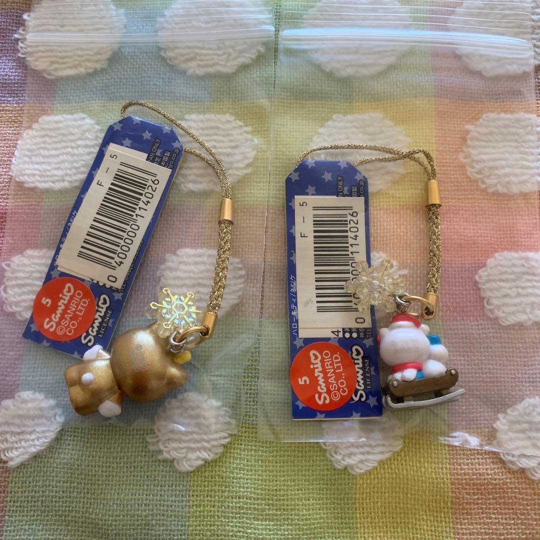 激レア◆ハローキティ　クリスマス限定 根付け　2種類セット　Sanrio