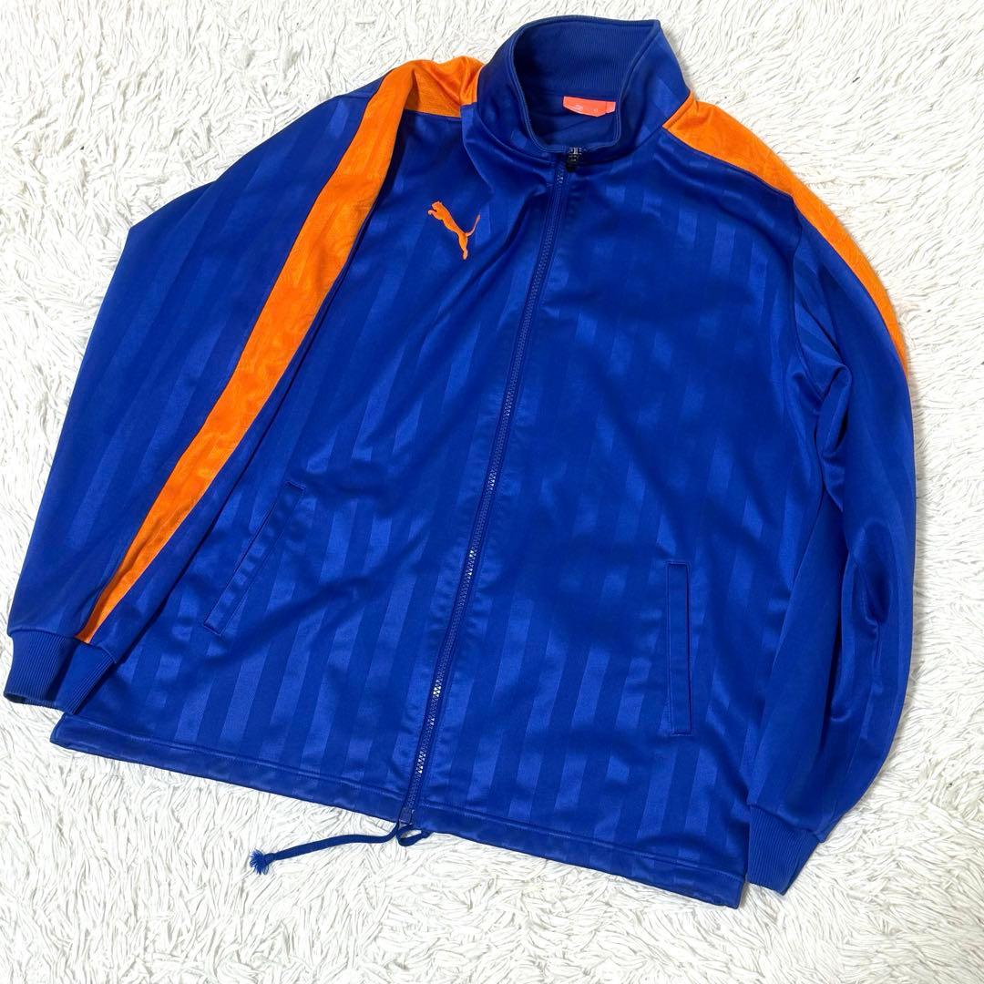 PUMA 日本製 ジャージ セットアップ 90s ブルー×オレンジ O サイズ