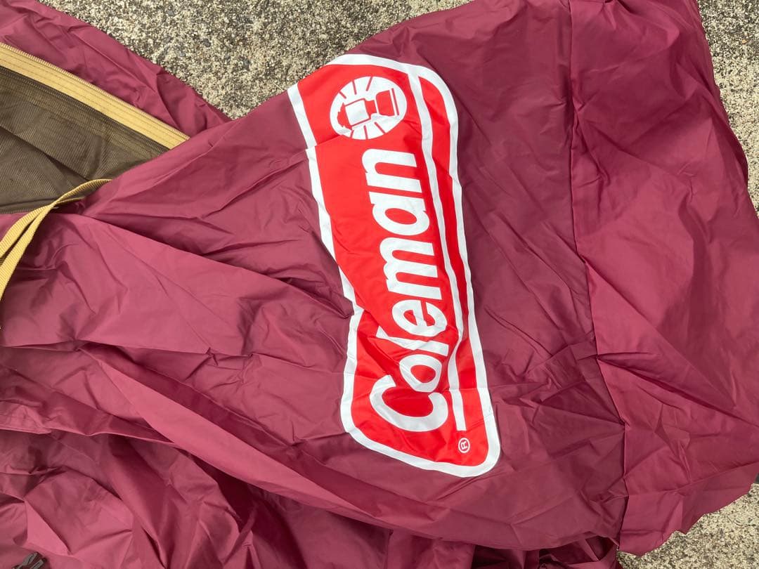 【美品】限定カラー コールマン ラウンドスクリーン2ルームハウス バーガンディ