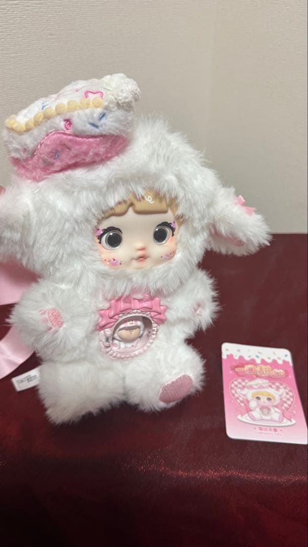 TOPTOY Nommi 一口甜心 2体　白、ピンクぬいぐるみセット